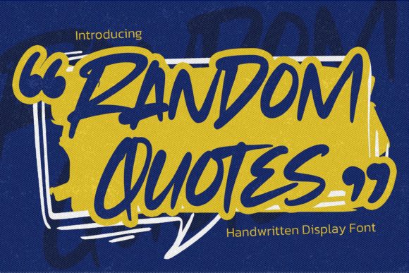 Random Quotes: A Cool Display Font for Casual Branding Projects