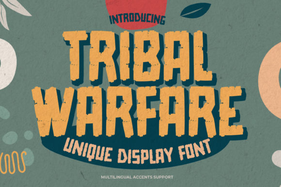 Tribal Warfare: A Bold Display Font for Handmade Creations