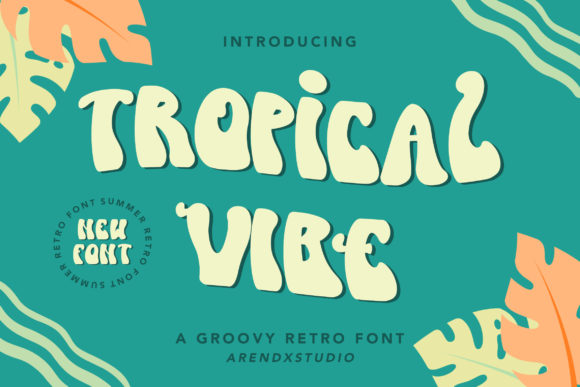 Tropical Vibe: A Retro Display Font for Bold Web Design