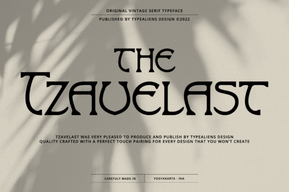 Tzavelast: A Vintage Display Font for Modern Web Design