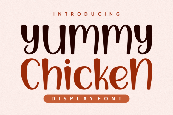 Yummy Chicken: A Playful Display Font for Digital Branding and Web Design
